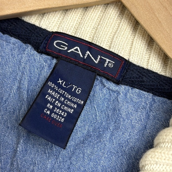 GANT 1/4 Zip Neck Pullover Q-Zip Sweater Size Extra Large - Picture 4 of 7